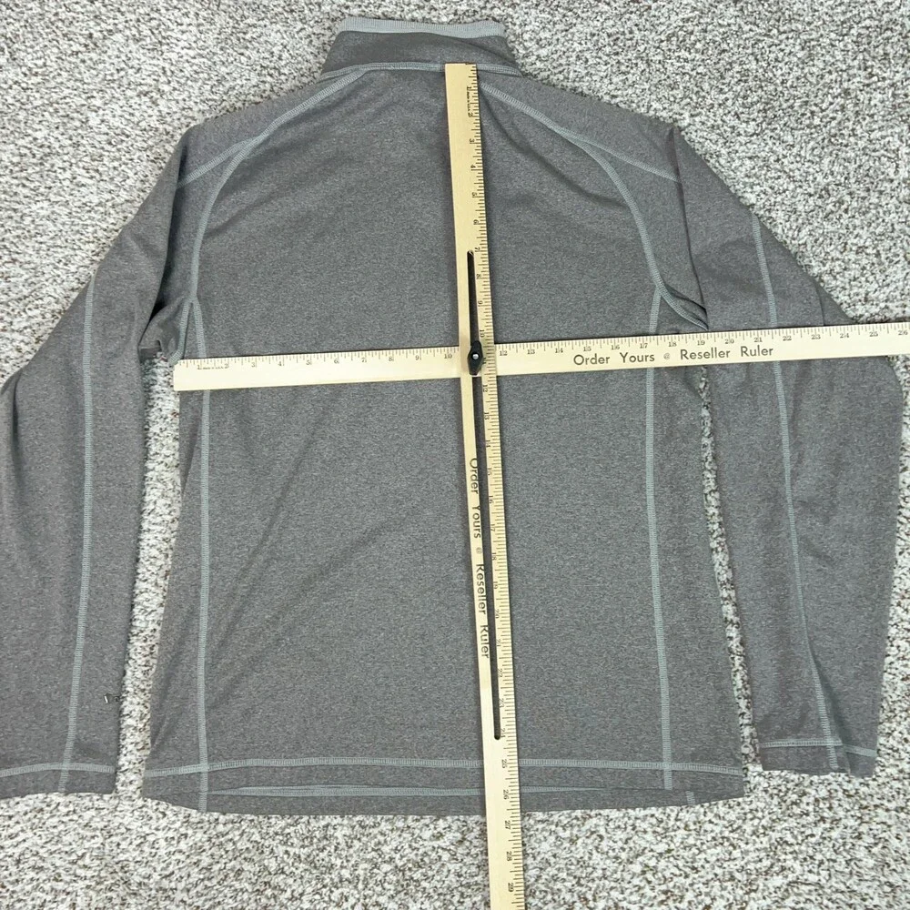 North Face Pullover Mens Medium Gray Quarter Zip Long Sleeve Athletic Hiking Top